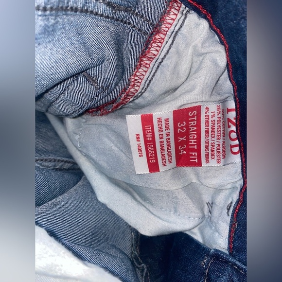 IZOD Mens Straight Jeans Size 32 x 34 - Picture 4 of 4